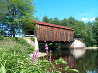 Greenfield/Hancock, NH - County Bridge - Red Roof